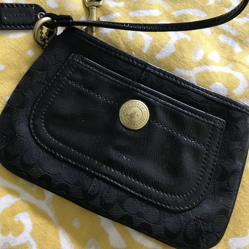Coach Black Wristlet